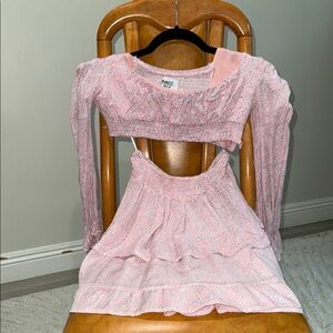 Pink Floral Two-Piece Set